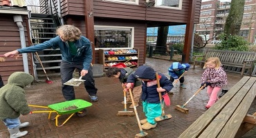 Groep 1/2 A bij de kinderboerderij de Zimmerhoeve