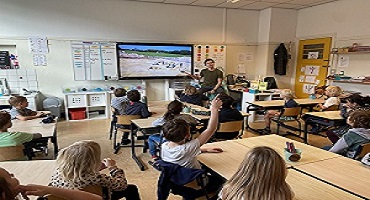 Bezoek van een echte archeoloog in groep 5A