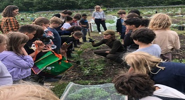 Groep 6A op de schooltuinen